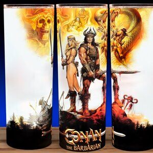 Conan The Barbarian 80s Schwarzenegger Movie Cup Mug Tumbler